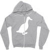 cool duck retro Zipper Hoodie