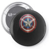 cotton captain america shield distressed, ideal gift or present Pin-back button