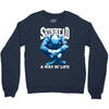 skinhead a way of life blue ideal birthday gift present. Crewneck Sweatshirt