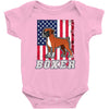usa boxer flag Baby Bodysuit