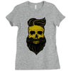 hipster skull Ladies Fitted T-Shirt
