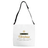 snow merry christmas Adjustable Strap Totes