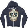 men's pura vida sugar skull Zipper Hoodie