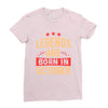 legends are born in october Ladies Fitted T-Shirt