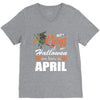 Halloween Kings Are Born In April V-Neck Tee