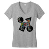Colorful Cat Women's V-Neck T-Shirt