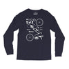 bicycle cyclopath bike hobby exploded Long Sleeve Shirts