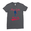 keep calm and pitch on Ladies Fitted T-Shirt