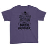 You Cant Scare Me I am Biker Brother Youth Tee