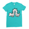 white Ladies Fitted T-Shirt