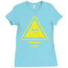 toxic hazard laboratory poison substance warning Ladies Fitted T-Shirt