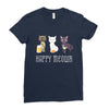 happy meowr Ladies Fitted T-Shirt