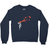 banksy headshot butterfly Crewneck Sweatshirt