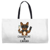 champagne and caviar Weekender Totes