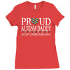 proud autism daddy Ladies Fitted T-Shirt