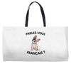 high end french bulldog Weekender Totes