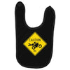 motorcycle caution sign Baby Bibs