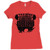 training to beat goku Ladies Fitted T-Shirt