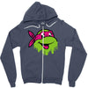 raph   tmnt facemelt Zipper Hoodie