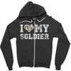i love my soldier hunter camouflage Zipper Hoodie