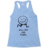 will run for pizza Racerback Tank