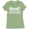 nerd,i prefer the term intellectual badass Ladies Fitted T-Shirt