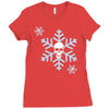 skull snowflakes alternative christmas jumper Ladies Fitted T-Shirt