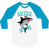 Grandpa Shark -Shark Do Do Do 3/4 Sleeve Shirt