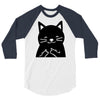 black cat (2) 3/4 Sleeve Shirt