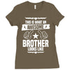 Awesome Brother Looks Like Ladies Fitted T-Shirt
