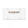 is learned License Plate