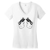 mickey gun Women's V-Neck T-Shirt