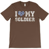 i love my soldier navy camouflage T-Shirt