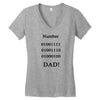 number one dad funny t shirt binary nerd geek tee s 3xl Women's V-Neck T-Shirt