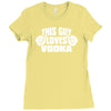 this guy loves vodka Ladies Fitted T-Shirt