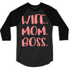 wife boss mom 3/4 Sleeve Shirt
