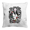 girl snake skull Throw Pillow