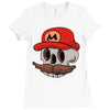 mario skull Ladies Fitted T-Shirt