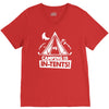 white ink camping is in tents funny V-Neck Tee