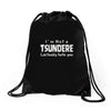 not a tsundere Drawstring Bags