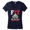 we all lift down here Women's V-Neck T-Shirt