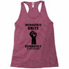 introverts unite separately in your own homes black Racerback Tank
