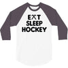 eat sleeo hockey 3/4 Sleeve Shirt