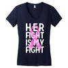 her fight is my fight Women's V-Neck T-Shirt