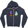 eggplant wizard and king hippo Zipper Hoodie