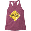 body under construction Racerback Tank