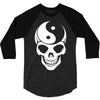 yin yang skull 3/4 Sleeve Shirt