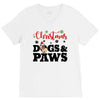christmas dogs and paws V-Neck Tee