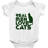 real men love cats, funny quote Baby Onesie