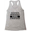 running is importanter Racerback Tank